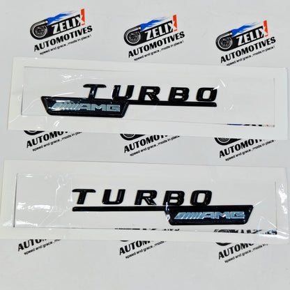 Mercedes AMG Turbo Fender Emblems | Set of 2