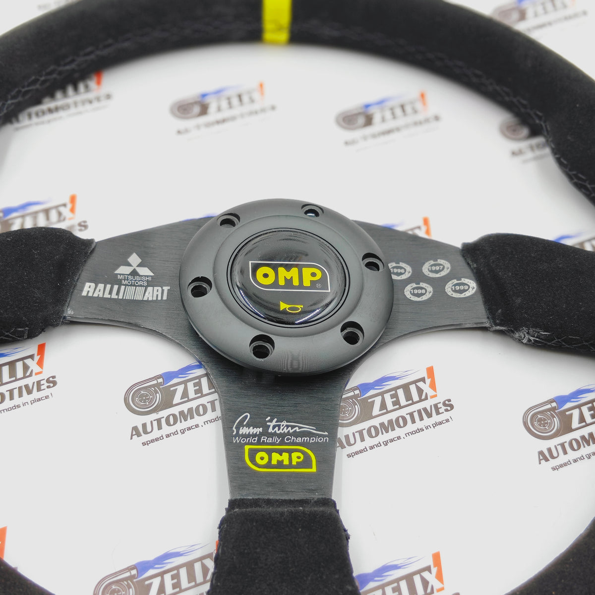OMP x Ralliart Alcantara Finish Steering Wheel