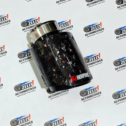 Akrapovic Single Exhaust Tip | Forged Carbon Red Finish