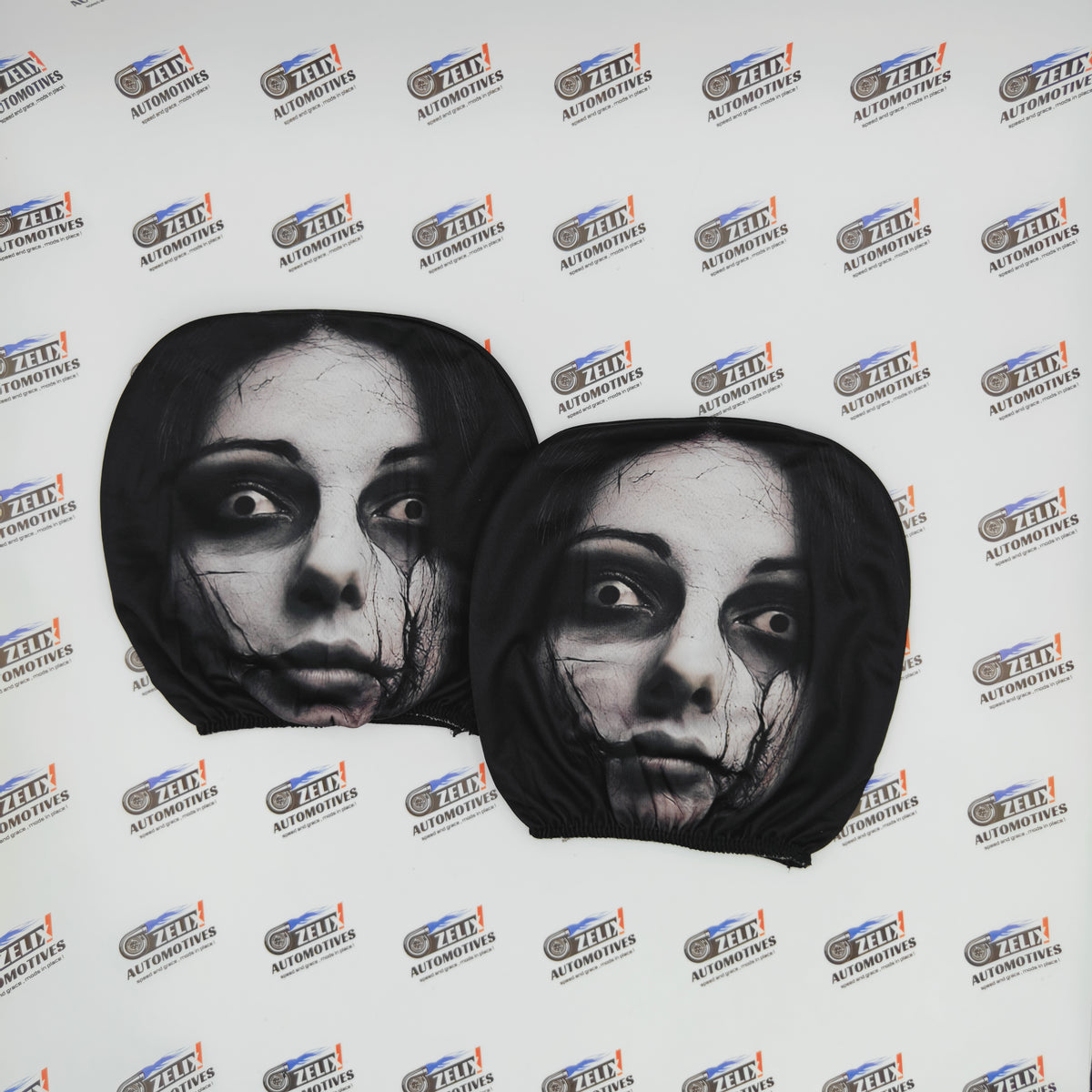 Scare Mask Car Headrest Covers