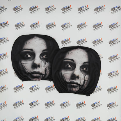 Scare Mask Car Headrest Covers
