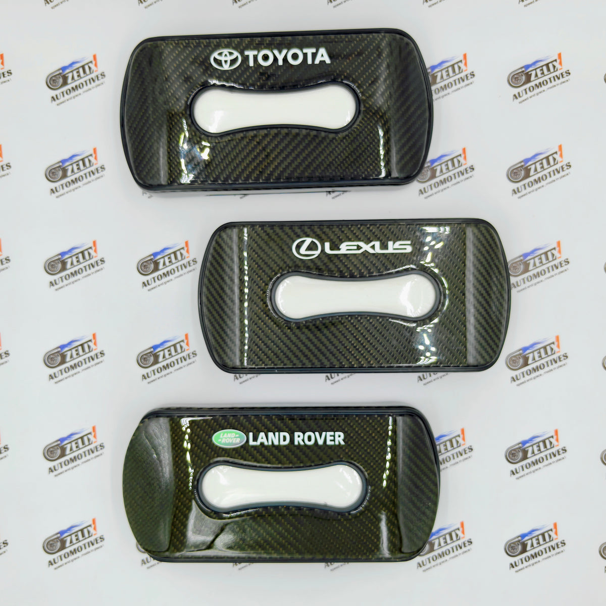 Original Carbon Finish Car Tissue Box for Toyota, Lexus & Land Rover