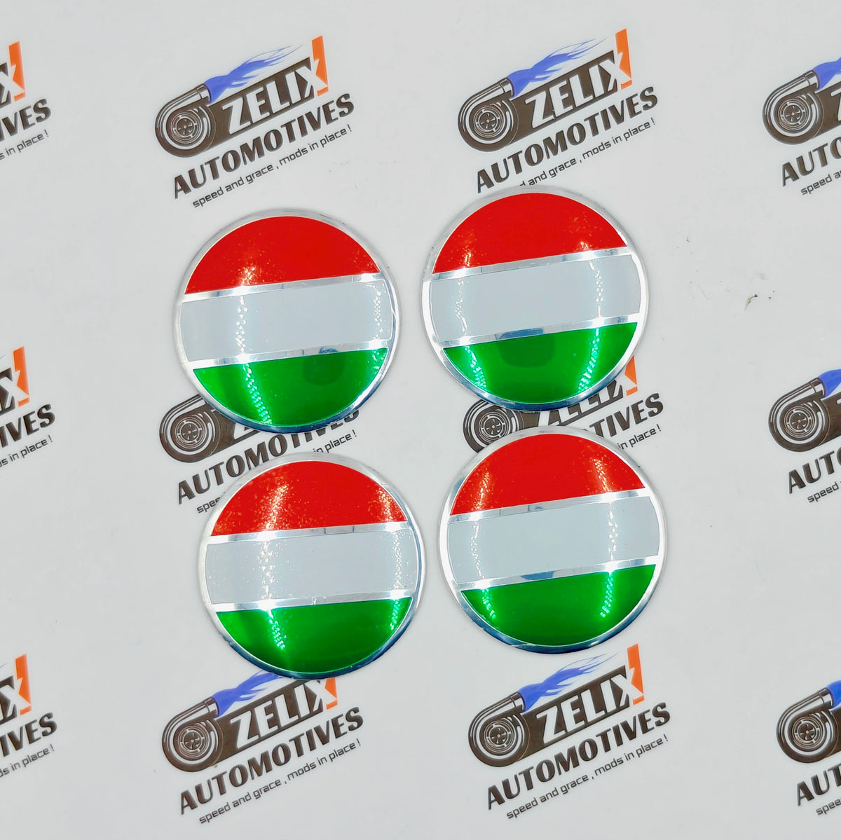 Wheel Stickers German & Italy Flags Designs