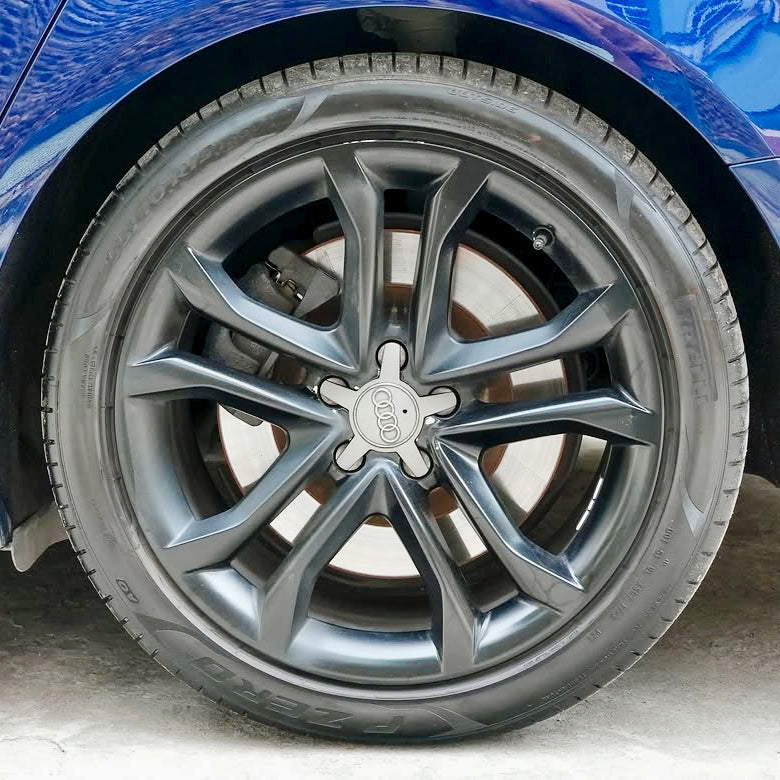 Star Shape Wheel Center Caps Compatible With AUDI | Aftermarket Set of 4 With Three Color Options