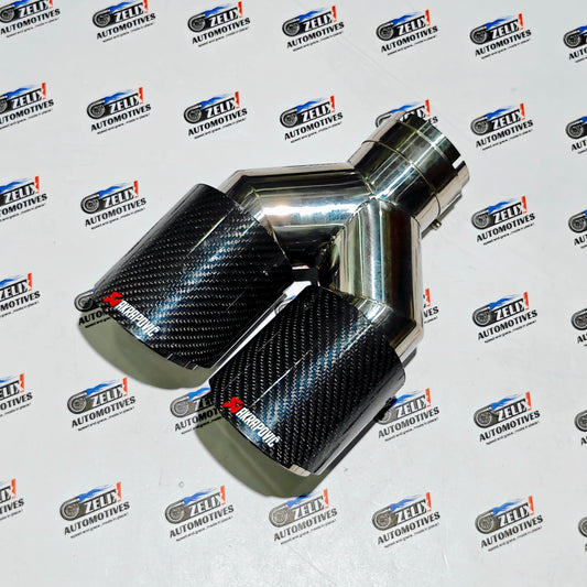 Akrapovic Exhaust Tip | Gloss Carbon Dual Tip | Sold Individually