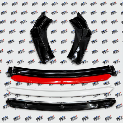 Universal 4-Piece Front Splitter | Red, White & Black Lip Options