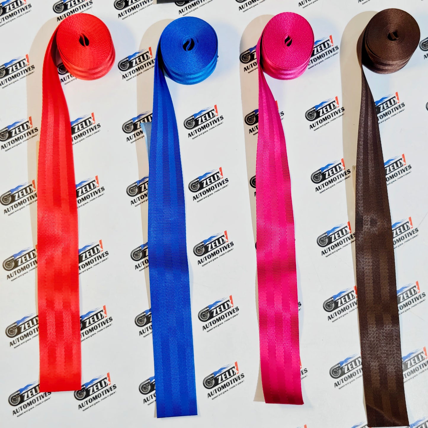 Universal Plain Seat Belts (Pair) | Enhances interior styling