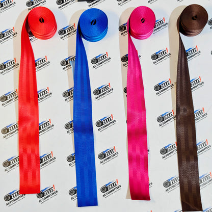 Universal Plain Seat Belts (Pair) | Enhances interior styling
