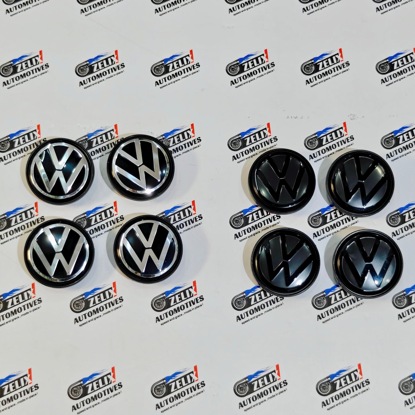 VW Floating Wheel Caps for Virtus,Golf, & Tiguan | Size (65 mm)