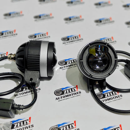 HJG 124 Dual-Lens Auxiliary Lights | 120W High-Performance Fog Lamps