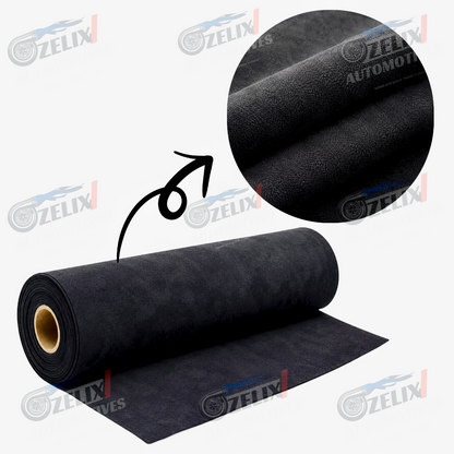 Black Alcantara Finish Car Interior Wrap | Enhance Luxury Look
