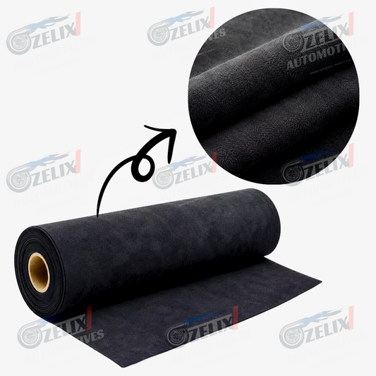 Black Alcantara Finish Car Interior Wrap | Enhance Luxury Look