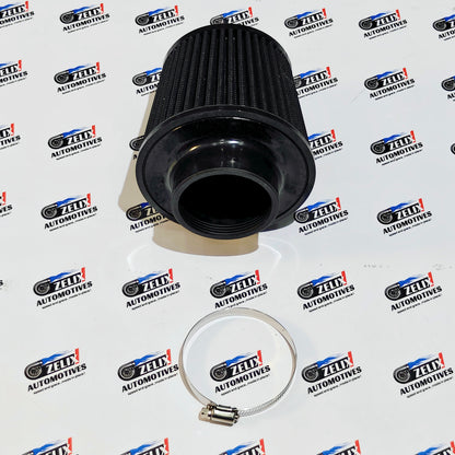 K&N style Universal Conical Air Filter with 3-Inch Cold Air Intake Pipe