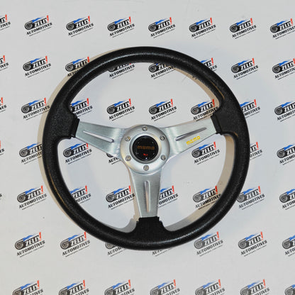 MOMO Flat 3-Spoke Steering Wheel | Racing Inspired
