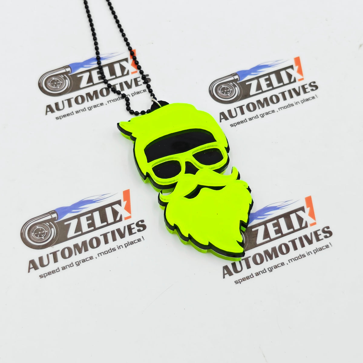 Neon Fluorescent Mirror Hanging | Car Enthusiast Collection