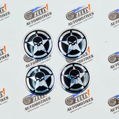 War Zone Punisher Skull Wheel Stickers for Cars