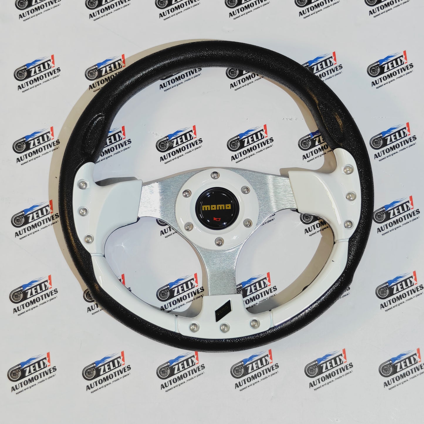 MOMO Round Steering Wheel (12 Inch) – Universal Racing Style