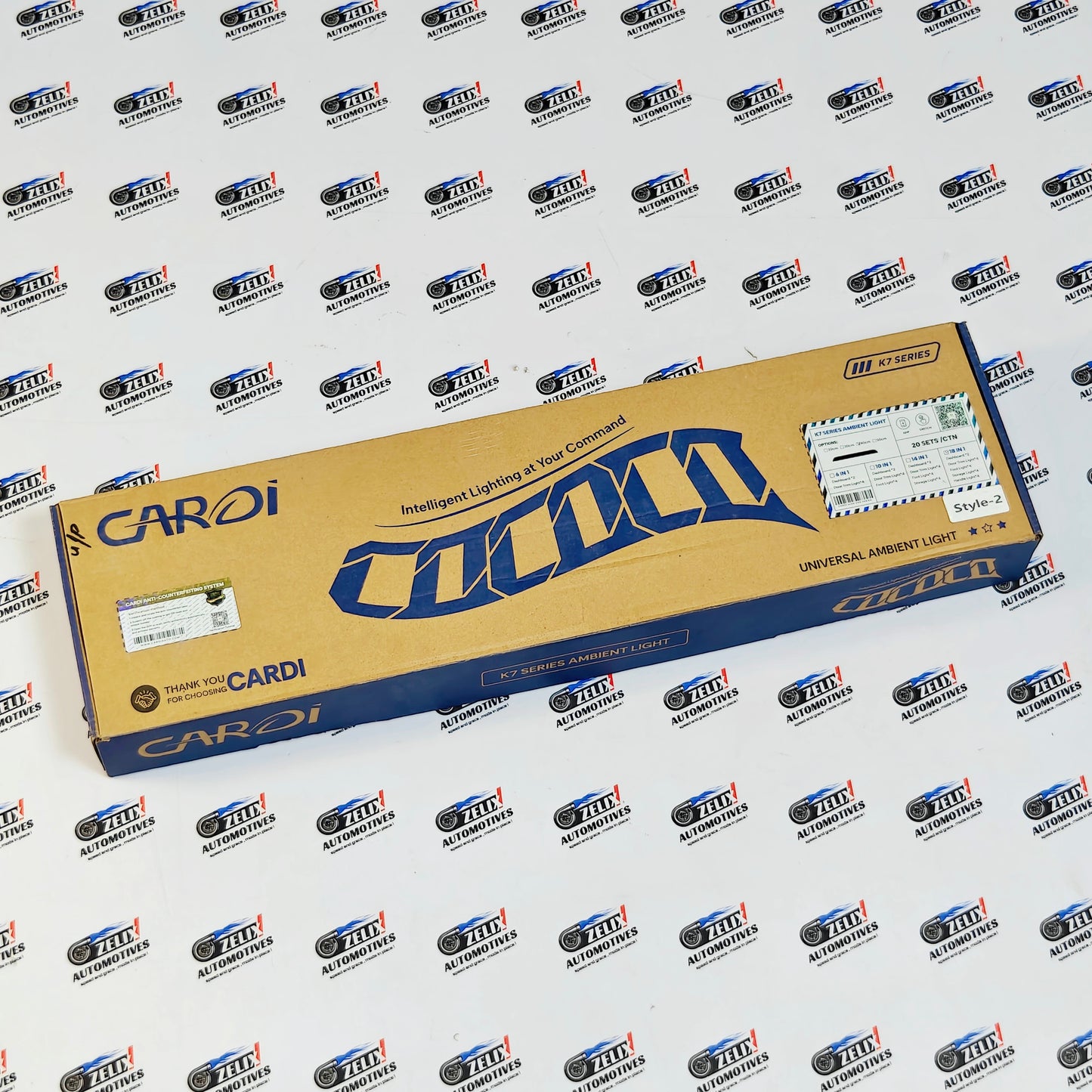 Cardi K7 Ambient Light Kit Set of 18 | App & Switch Control | Universal Fit