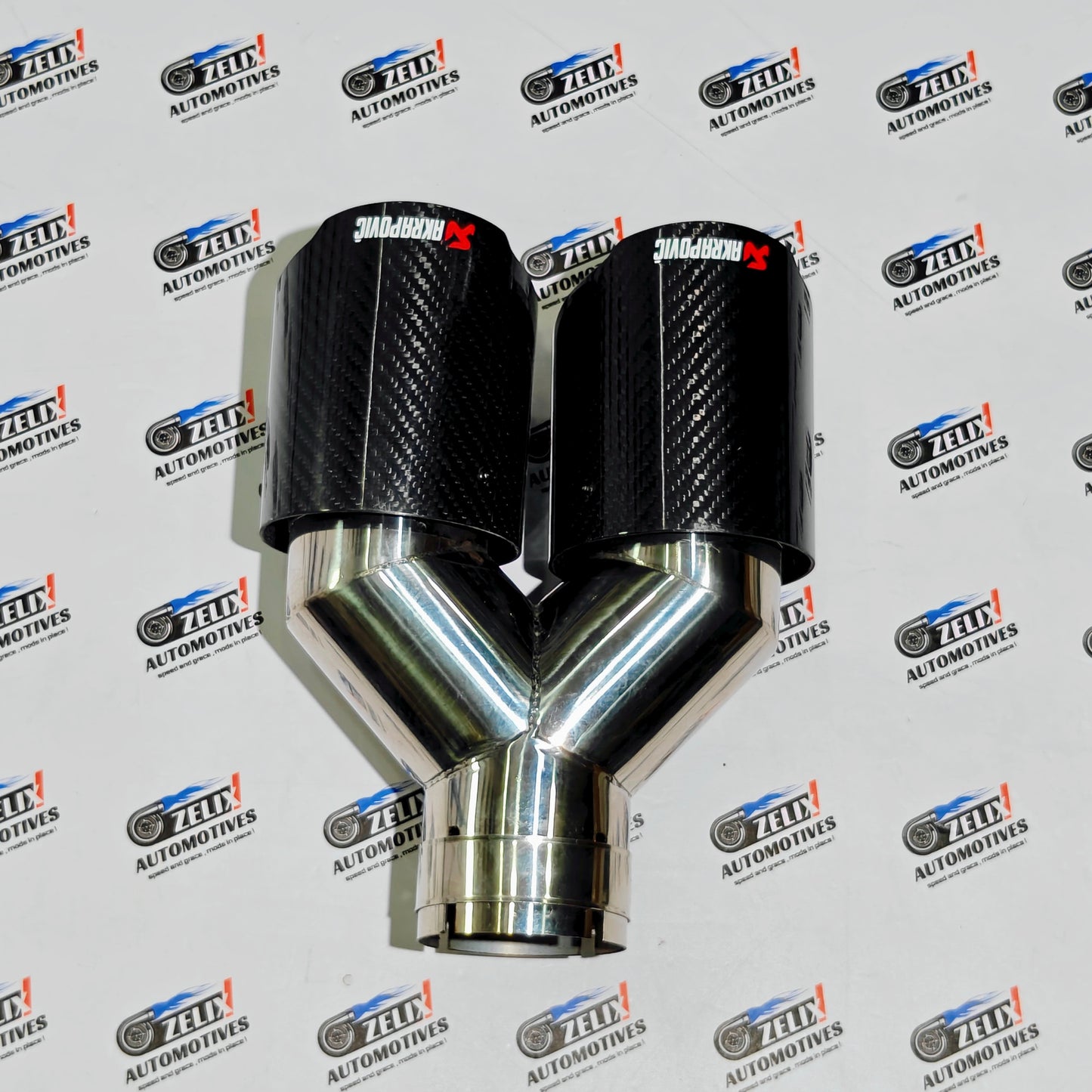 Akrapovic Exhaust Tip | Gloss Carbon Dual Tip | Sold Individually