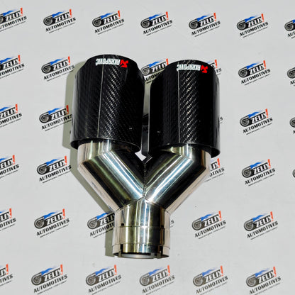 Akrapovic Exhaust Tip | Gloss Carbon Dual Tip | Sold Individually