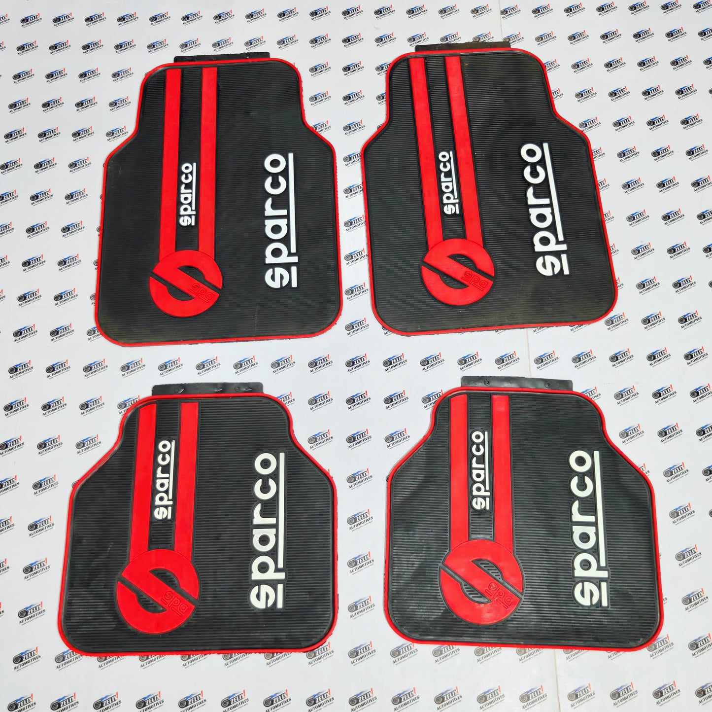 Sparco Car Mats Set of 4 | Red in Two Design Options
