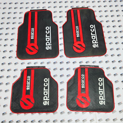 Sparco Car Mats Set of 4 | Red in Two Design Options