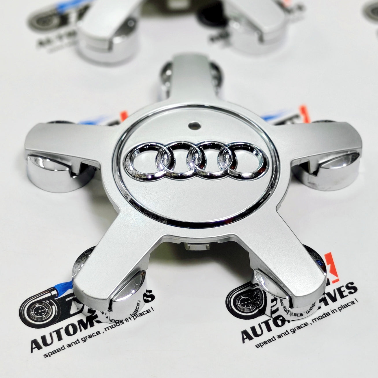 Audi Star-Design Wheel Caps | Outer Diameter 133-mm