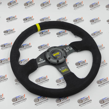 OMP x Ralliart Alcantara Finish Steering Wheel
