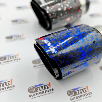Akrapovic Single Exhaust Tip | Forged Carbon Red Finish