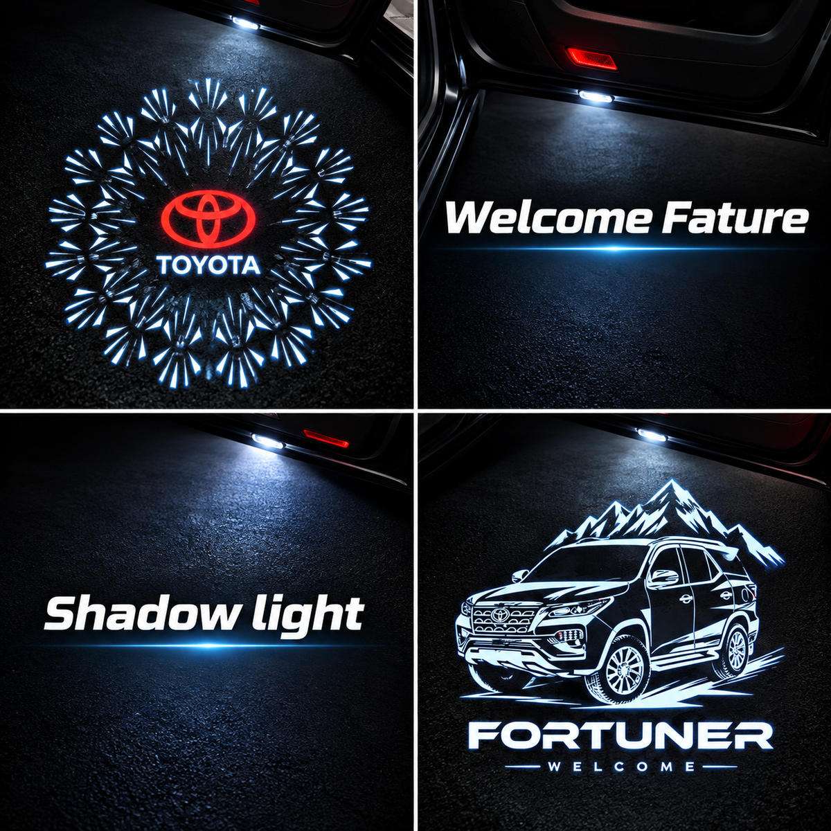 Cardi Dynamic Welcome Lights For Toyota Hilux, Fortuner & Hycross