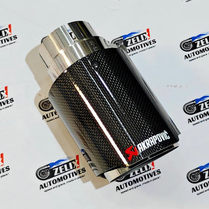 Akrapovic Exhaust Tip | Gloss Carbon Single Tip