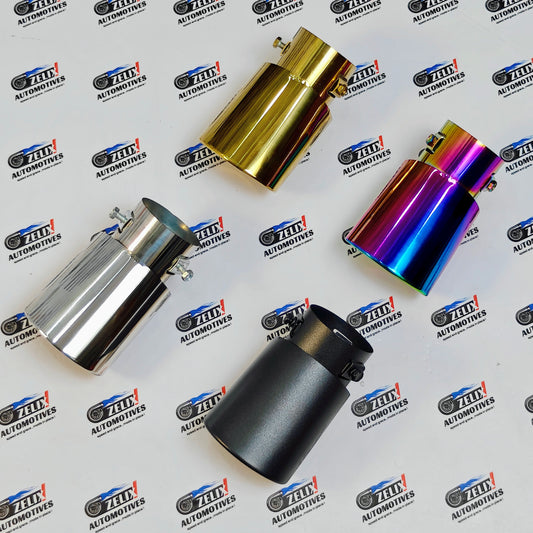 HKS-Style Single Exhaust Tip | Bent Inlet (2.4-Inch)