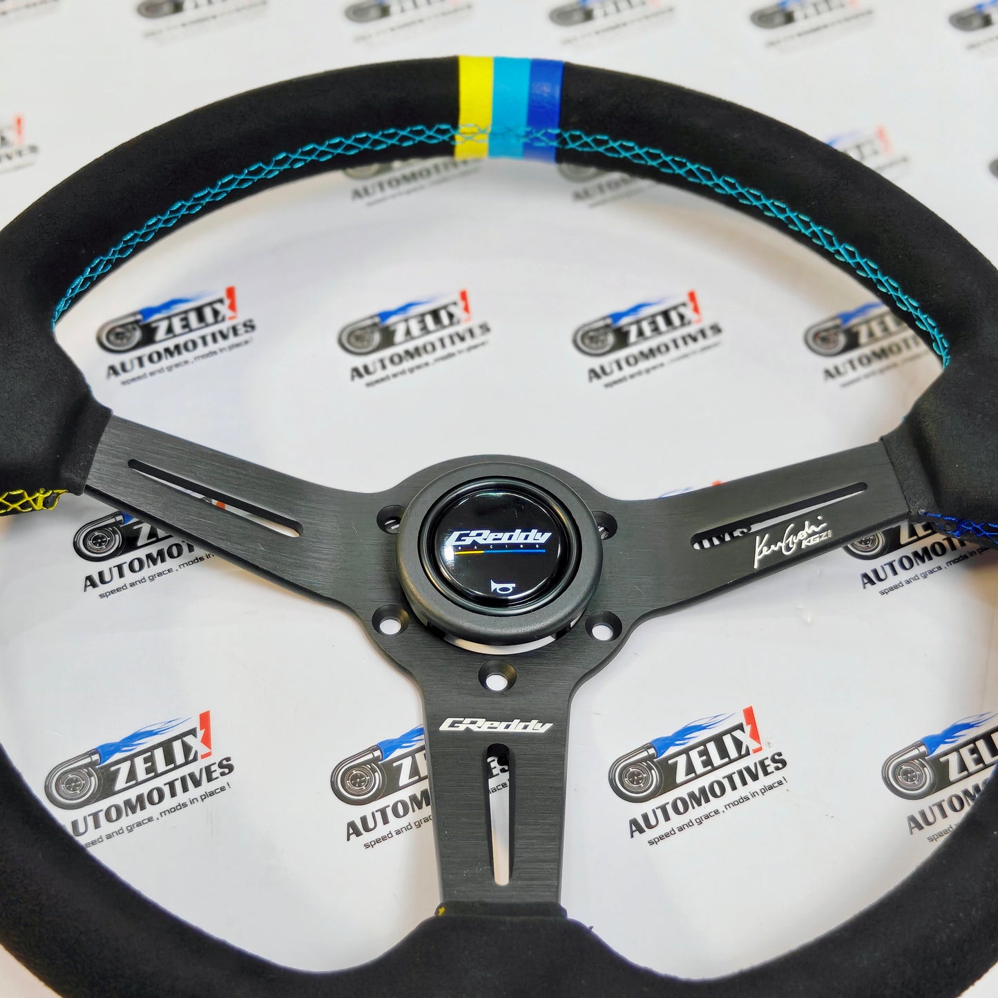 GReddy x KGZI Collab Steering Wheel | Alcantara Finish