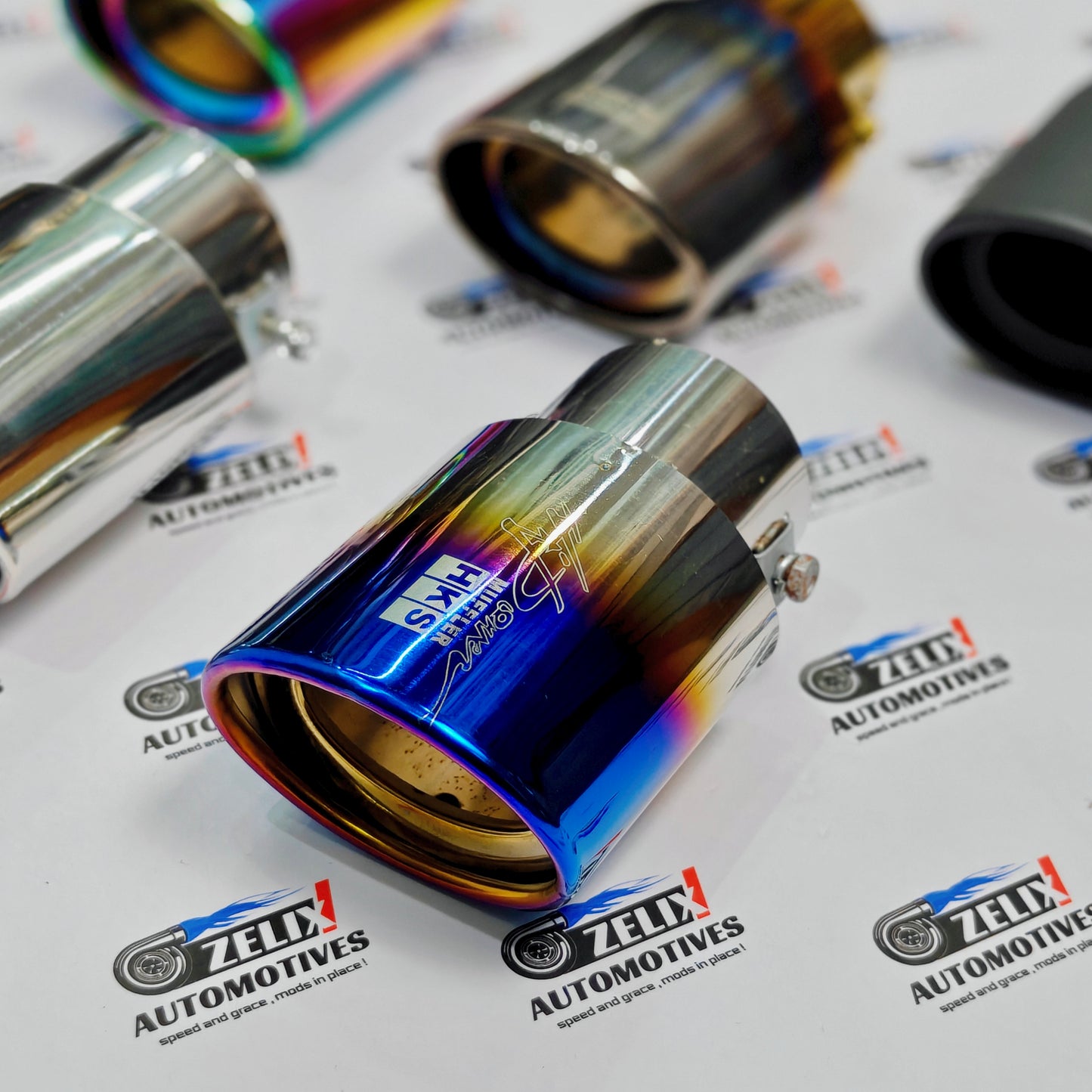HKS-Style Single Exhaust Tip | 2.45-Inch Inlet