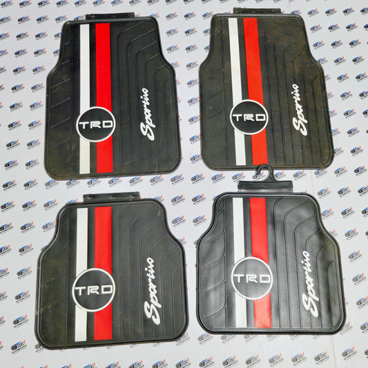 TRD JDM Universal Car Floor Mats | Premium Rubber Set of 4