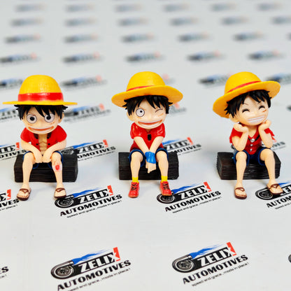 Monkey D.Luffy Action Figure Car Dashboard Accessories Set of 3