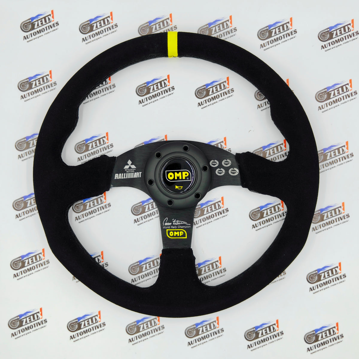 OMP x Ralliart Alcantara Finish Steering Wheel