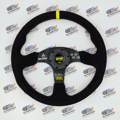 OMP x Ralliart Alcantara Finish Steering Wheel
