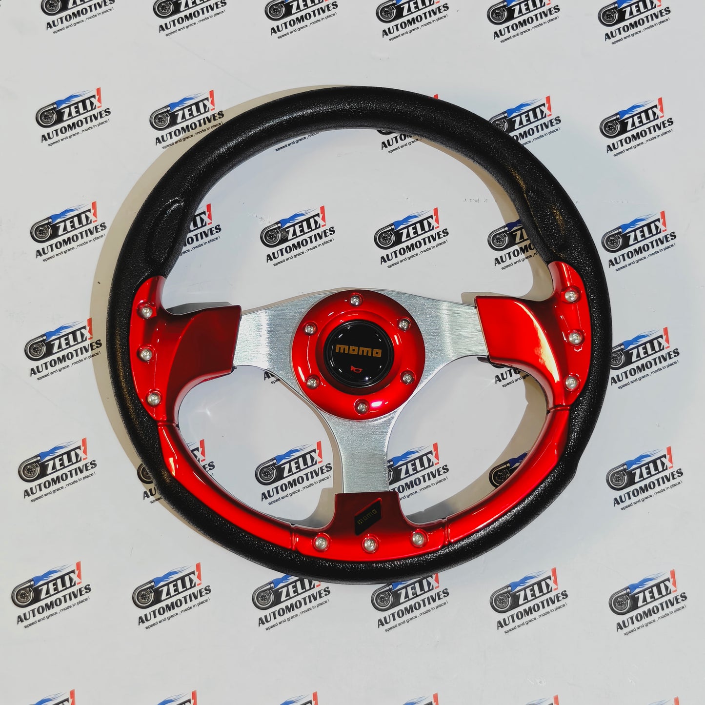 MOMO Round Steering Wheel (12 Inch) – Universal Racing Style