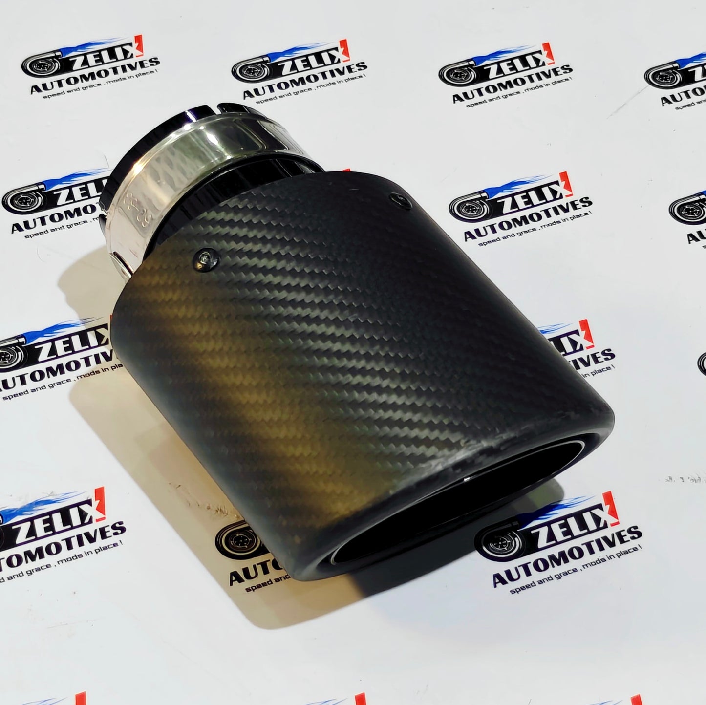 Single Tip Matte Carbon Black Body | Universal Aftermarket Exhaust Tip