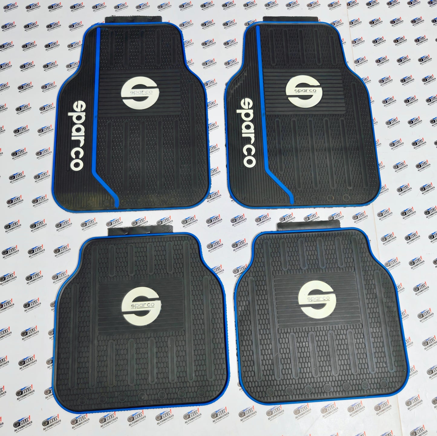 Sparco Car Mats Set of 4 | Blue with Two Design Options