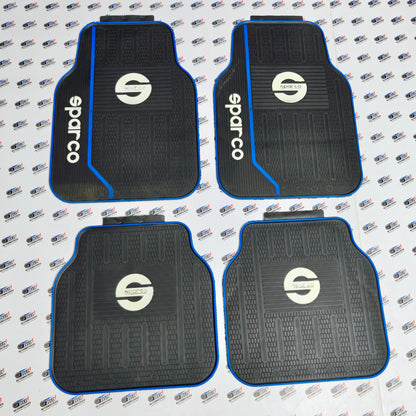 Sparco Car Mats Set of 4 | Blue with Two Design Options