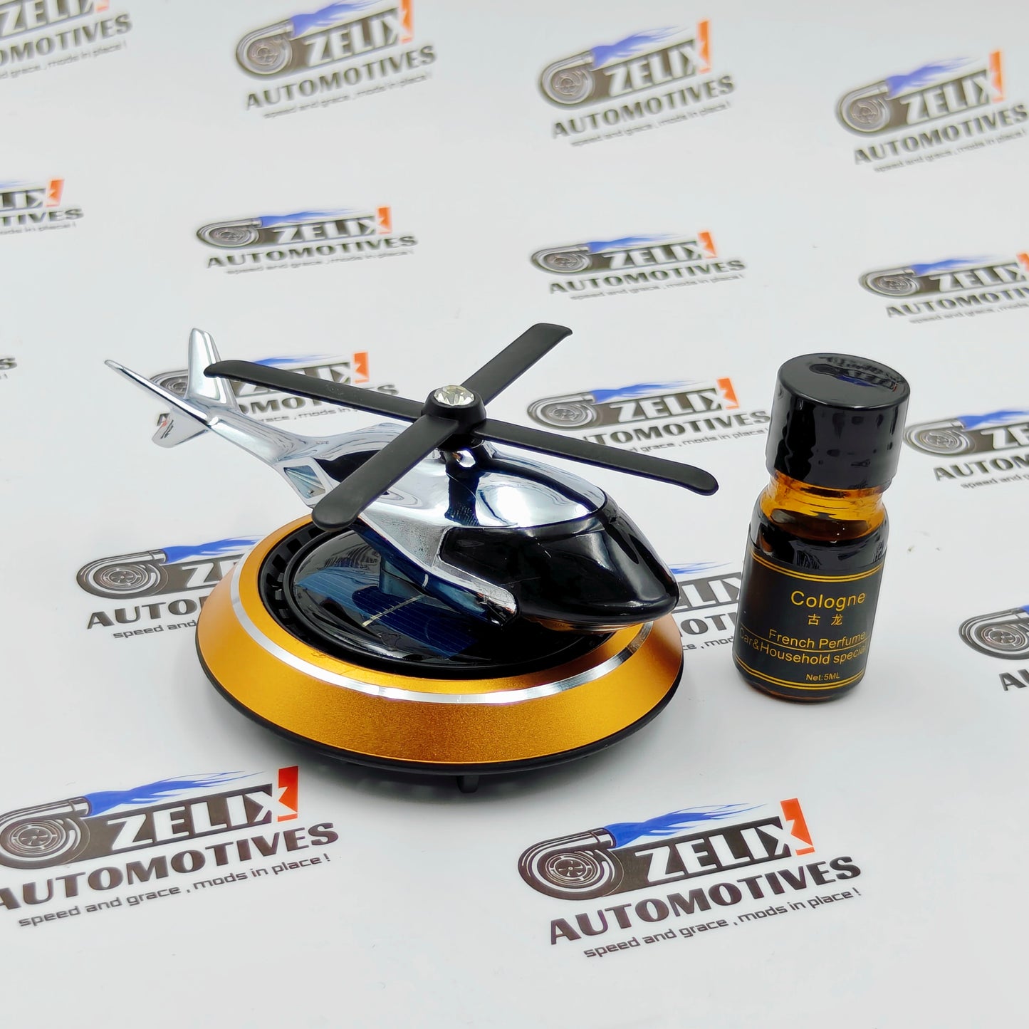 Helicopter Design Solar-Powered Car Dashboard Air Freshener