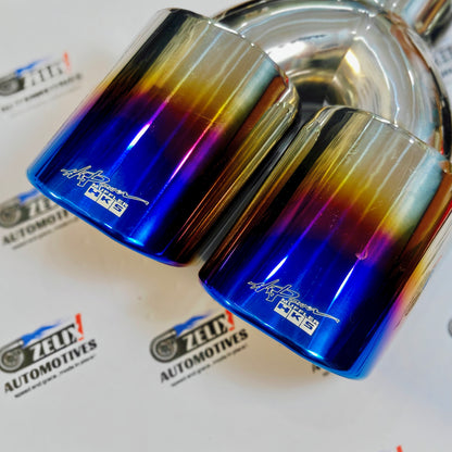 HKS-Style Dual Exhaust Tips | Square Shape