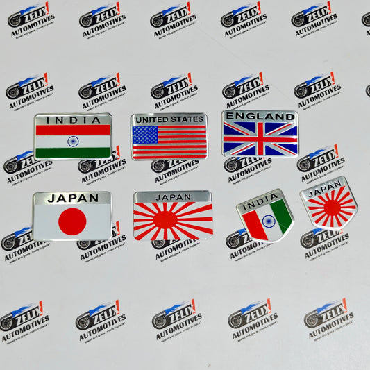 Country Flag Edition Car Stickers | India, USA, England, Japan & Germany