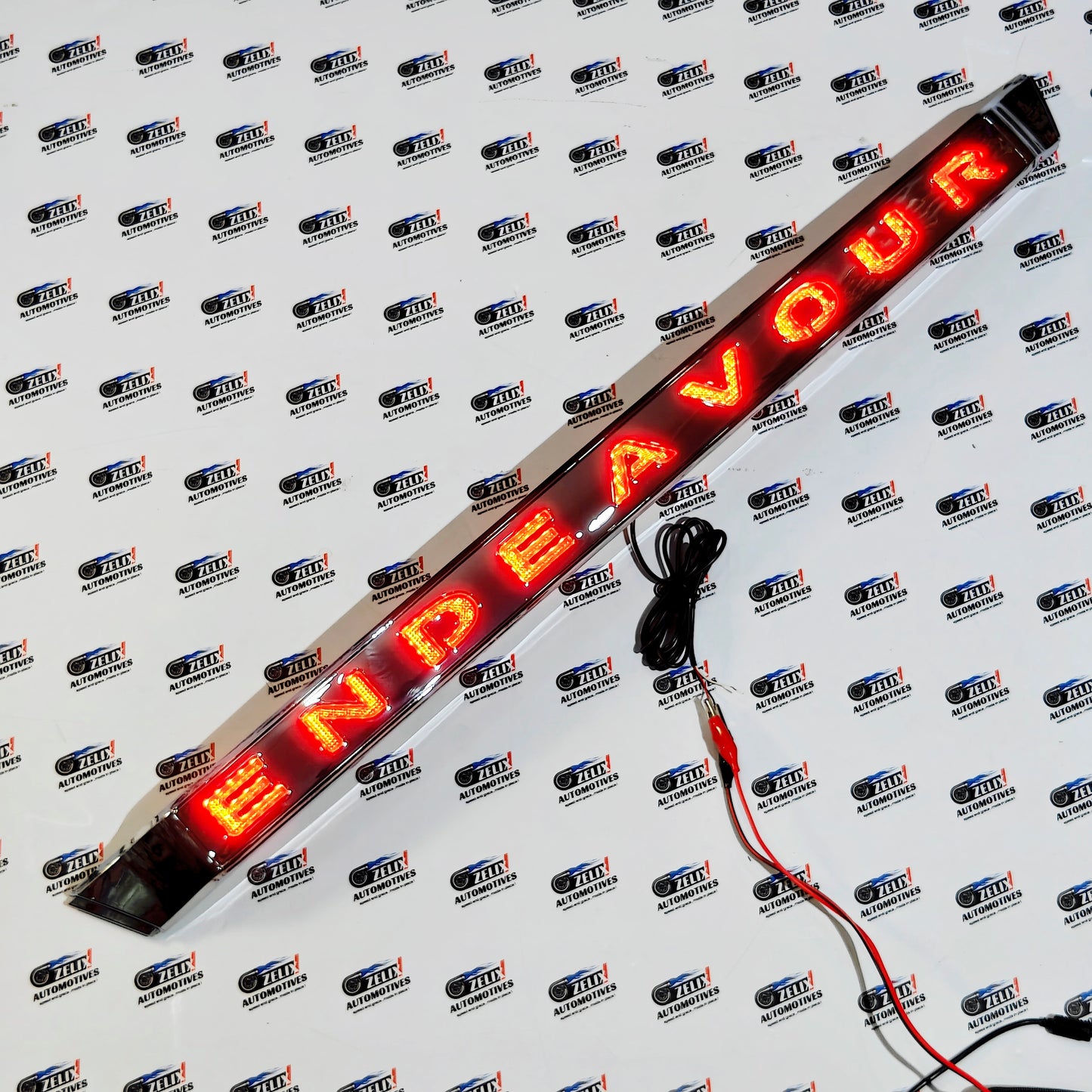Ford Endeavour Rear Trunk LED Light Bar | Premium  (Black / Chrome) Finish