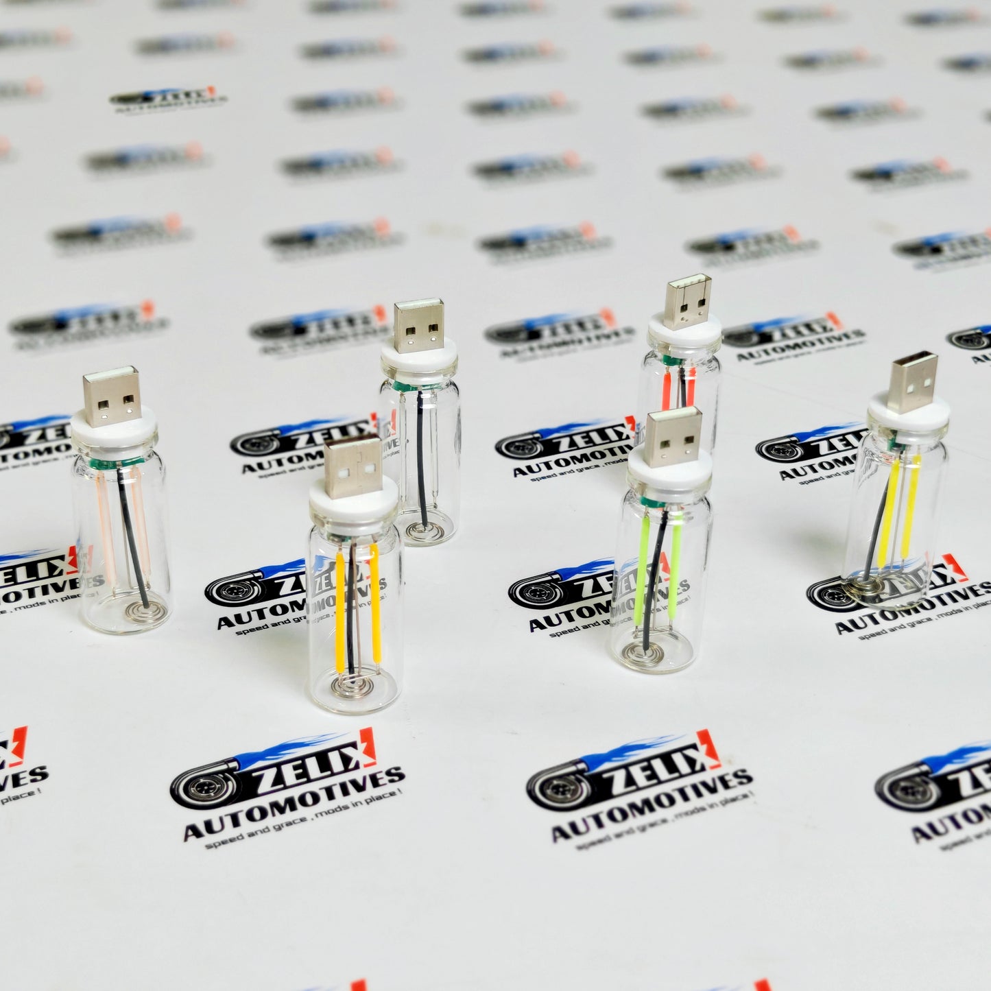 USB LED Car Bulb with Touch Switch Multi-Color