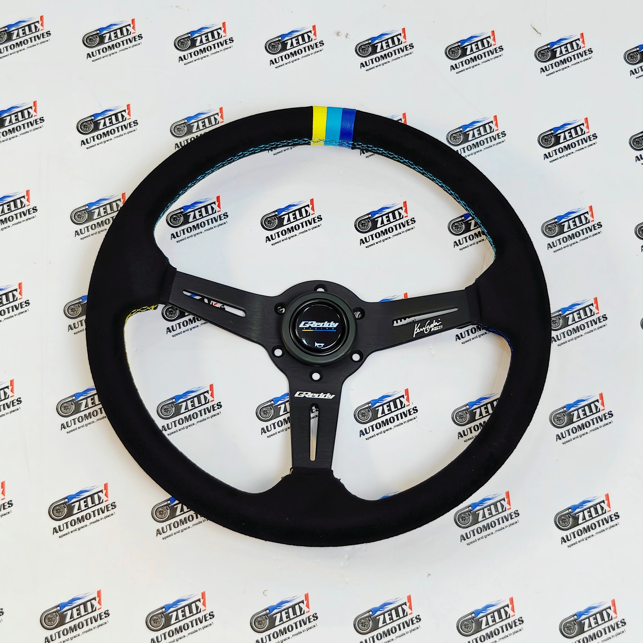 GReddy x KGZI Collab Steering Wheel | Alcantara Finish – Zelix